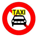 Biển số P.107b: "Cấm xe oto taxi"